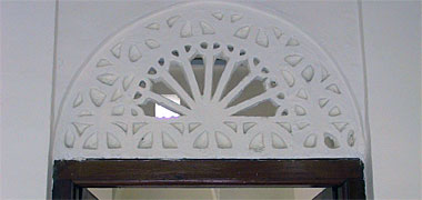 A ventilating panel in a traditional Doha house