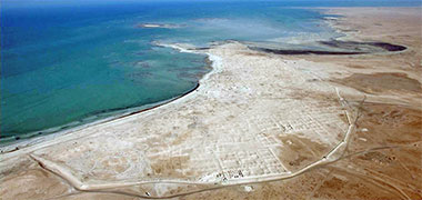An aerial view of the ruins at al-Zubara – courtesy of the Qatar Museums Authority/Al Zubarah Archaeological Site